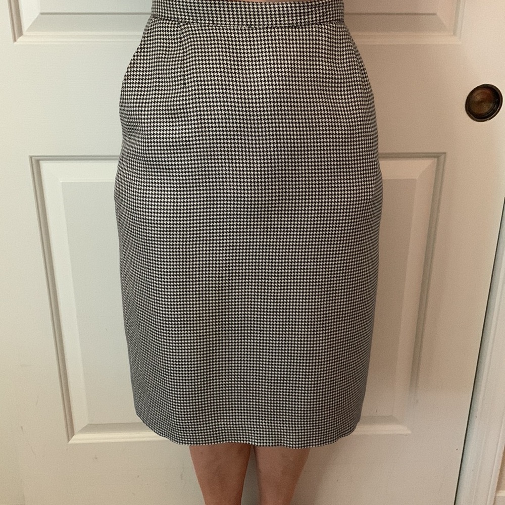 90s Houndstooth🖤🤍🖤pencil skirt with pockets!